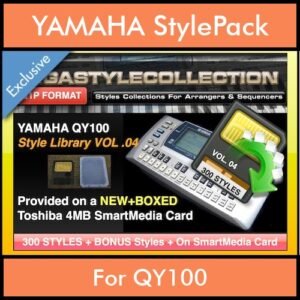 QY100 Style Pack By PK Vol. 4  - 300 Styles Vol. 04 - 300 Styles for YAMAHA QY100 in Q1P format