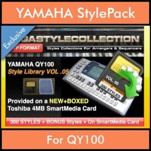 QY100 Style Pack By PK Vol. 5  - 300 Styles Vol. 05 - 300 Styles for YAMAHA QY100 in Q1P format
