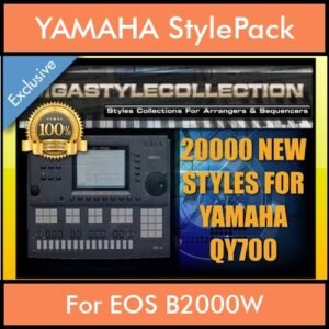 QY700 Style Pack By PK GIGAPACK Vol. 1  - 20000 Styles for QY700 - 20000 Styles for YAMAHA EOS B2000W in Q7P format