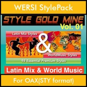 StyleGoldMine By PK Vol. 1  - Latin Mix and WorldMusic - 98 Styles for WERSI OAX(STY format) in STY format