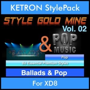 StyleGoldMine By PK Vol. 2  - Ballads and Pop - 86 Styles for KETRON XD8 in PAT format