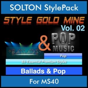 StyleGoldMine By PK Vol. 2  - Ballads and Pop - 86 Styles for SOLTON MS40 in PAT format