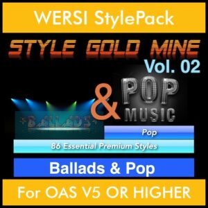 StyleGoldMine By PK Vol. 2  - Ballads and Pop - 86 Styles for WERSI OAS V5 OR HIGHER in STO format