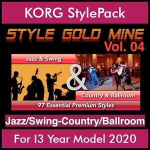 StyleGoldMine By PK Vol. 4  - Swing Jazz and Country Ballroom - 97 Styles for KORG I3 Year Model 2020 in STY format