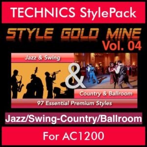 StyleGoldMine By PK Vol. 4  - Swing Jazz and Country Ballroom - 97 Styles for TECHNICS AC1200 in CMP format