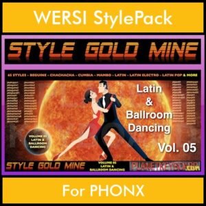 StyleGoldMine By PK Vol. 5  - Latin Ballroom Dancing - 65 Styles for WERSI PHONX in STY format