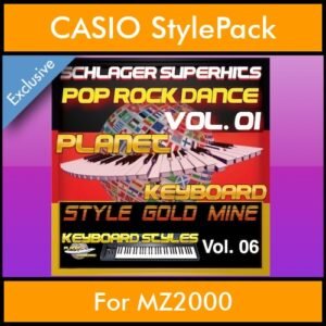 StyleGoldMine By PK Vol. 6  - Dance Pop Rock 1 - 60 Styles / Song Styles for CASIO MZ2000 in STL format