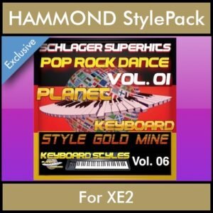 StyleGoldMine By PK Vol. 6  - Dance Pop Rock 1 - 60 Styles / Song Styles for HAMMOND XE2 in PAT format