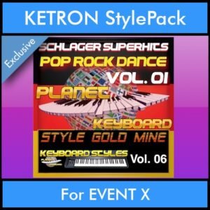 StyleGoldMine By PK Vol. 6  - Dance Pop Rock 1 - 60 Styles / Song Styles for KETRON EVENT X in KST format