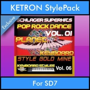 StyleGoldMine By PK Vol. 6  - Dance Pop Rock 1 - 60 Styles / Song Styles for KETRON SD7 in KST format