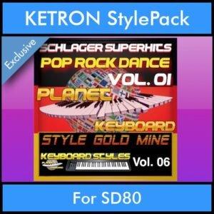 StyleGoldMine By PK Vol. 6  - Dance Pop Rock 1 - 60 Styles / Song Styles for KETRON SD80 in KST format