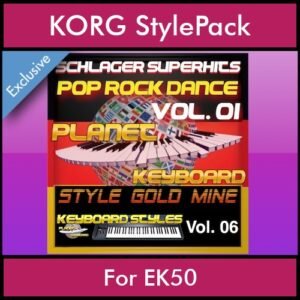 StyleGoldMine By PK Vol. 6  - Dance Pop Rock 1 - 60 Styles / Song Styles for KORG EK50 in STY format