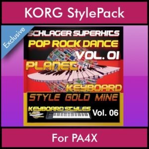 StyleGoldMine By PK Vol. 6  - Dance Pop Rock 1 - 60 Styles / Song Styles for KORG PA4X in STY format