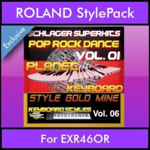 StyleGoldMine By PK Vol. 6  - Dance Pop Rock 1 - 60 Styles / Song Styles for ROLAND EXR46OR in STL format