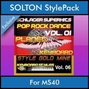 StyleGoldMine By PK Vol. 6  - Dance Pop Rock 1 - 60 Styles / Song Styles for SOLTON MS40 in PAT format