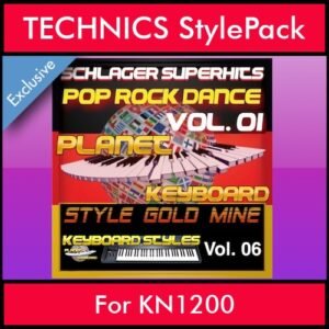 StyleGoldMine By PK Vol. 6  - Dance Pop Rock 1 - 60 Styles / Song Styles for TECHNICS KN1200 in CMP format