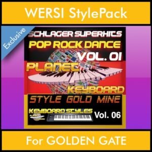 StyleGoldMine By PK Vol. 6  - Dance Pop Rock 1 - 60 Styles / Song Styles for WERSI GOLDEN GATE in STY format