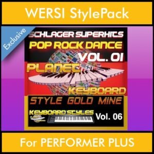 StyleGoldMine By PK Vol. 6  - Dance Pop Rock 1 - 60 Styles / Song Styles for WERSI PERFORMER PLUS in STE format