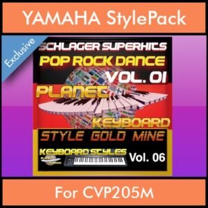 StyleGoldMine By PK Vol. 6  - Dance Pop Rock 1 - 60 Styles / Song Styles for YAMAHA CVP205M in STY format