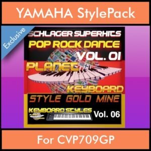 StyleGoldMine By PK Vol. 6  - Dance Pop Rock 1 - 60 Styles / Song Styles for YAMAHA CVP709GP in STY format