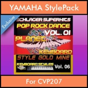 StyleGoldMine By PK Vol. 6  - Dance Pop Rock 1 - 60 Styles / Song Styles for YAMAHA CVP207 in STY format