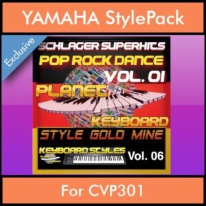 StyleGoldMine By PK Vol. 6  - Dance Pop Rock 1 - 60 Styles / Song Styles for YAMAHA CVP301 in STY format