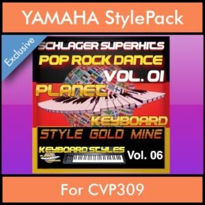StyleGoldMine By PK Vol. 6  - Dance Pop Rock 1 - 60 Styles / Song Styles for YAMAHA CVP309 in STY format