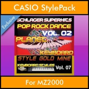 StyleGoldMine By PK Vol. 7  - Dance Pop Rock 2 - 60 Styles / Song Styles for CASIO MZ2000 in STL format