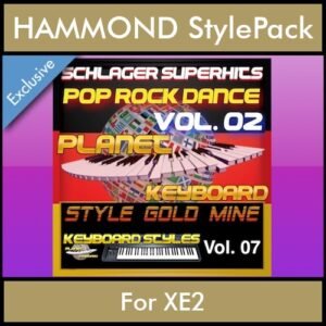 StyleGoldMine By PK Vol. 7  - Dance Pop Rock 2 - 60 Styles / Song Styles for HAMMOND XE2 in PAT format