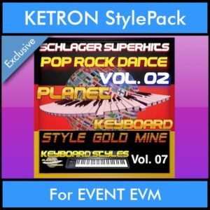 StyleGoldMine By PK Vol. 7  - Dance Pop Rock 2 - 60 Styles / Song Styles for KETRON EVENT EVM in KST format