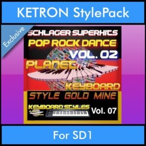 StyleGoldMine By PK Vol. 7  - Dance Pop Rock 2 - 60 Styles / Song Styles for KETRON SD1 in PAT format