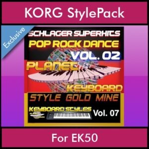 StyleGoldMine By PK Vol. 7  - Dance Pop Rock 2 - 60 Styles / Song Styles for KORG EK50 in STY format