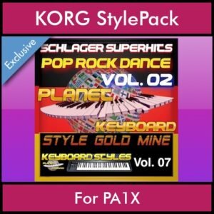 StyleGoldMine By PK Vol. 7  - Dance Pop Rock 2 - 60 Styles / Song Styles for KORG PA1X in STY format