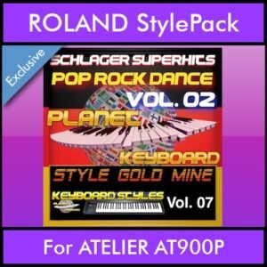 StyleGoldMine By PK Vol. 7  - Dance Pop Rock 2 - 60 Styles / Song Styles for ROLAND ATELIER AT900P in STL format