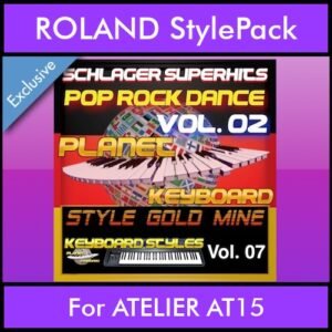 StyleGoldMine By PK Vol. 7  - Dance Pop Rock 2 - 60 Styles / Song Styles for ROLAND ATELIER AT15 in STL format