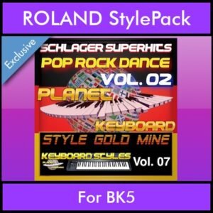 StyleGoldMine By PK Vol. 7  - Dance Pop Rock 2 - 60 Styles / Song Styles for ROLAND BK5 in STL format