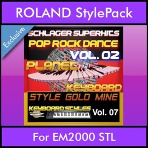 StyleGoldMine By PK Vol. 7  - Dance Pop Rock 2 - 60 Styles / Song Styles for ROLAND EM2000 STL in STL format