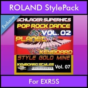 StyleGoldMine By PK Vol. 7  - Dance Pop Rock 2 - 60 Styles / Song Styles for ROLAND EXR5S in STL format