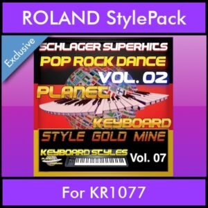 StyleGoldMine By PK Vol. 7  - Dance Pop Rock 2 - 60 Styles / Song Styles for ROLAND KR1077 in STL format