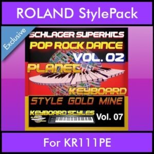 StyleGoldMine By PK Vol. 7  - Dance Pop Rock 2 - 60 Styles / Song Styles for ROLAND KR111PE in STL format