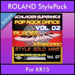 StyleGoldMine By PK Vol. 7  - Dance Pop Rock 2 - 60 Styles / Song Styles for ROLAND KR15 in STL format