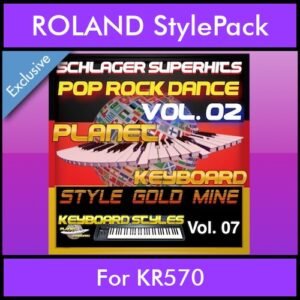 StyleGoldMine By PK Vol. 7  - Dance Pop Rock 2 - 60 Styles / Song Styles for ROLAND KR570 in STL format