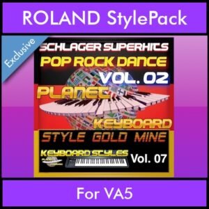 StyleGoldMine By PK Vol. 7  - Dance Pop Rock 2 - 60 Styles / Song Styles for ROLAND VA5 in STL format