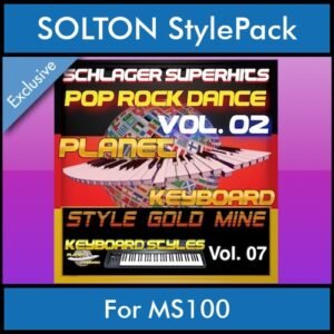 StyleGoldMine By PK Vol. 7  - Dance Pop Rock 2 - 60 Styles / Song Styles for SOLTON MS100 in PAT format