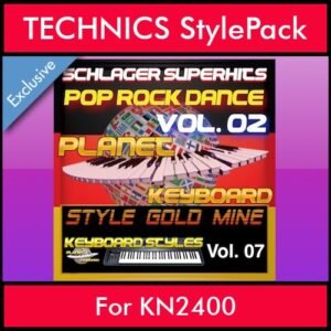 StyleGoldMine By PK Vol. 7  - Dance Pop Rock 2 - 60 Styles / Song Styles for TECHNICS KN2400 in CMP format