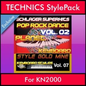 StyleGoldMine By PK Vol. 7  - Dance Pop Rock 2 - 60 Styles / Song Styles for TECHNICS KN2000 in CMP format