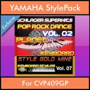 StyleGoldMine By PK Vol. 7  - Dance Pop Rock 2 - 60 Styles / Song Styles for YAMAHA CVP409GP in STY format