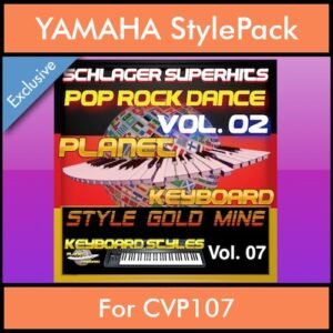 StyleGoldMine By PK Vol. 7  - Dance Pop Rock 2 - 60 Styles / Song Styles for YAMAHA CVP107 in STY format