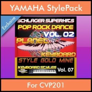 StyleGoldMine By PK Vol. 7  - Dance Pop Rock 2 - 60 Styles / Song Styles for YAMAHA CVP201 in STY format