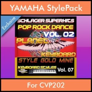 StyleGoldMine By PK Vol. 7  - Dance Pop Rock 2 - 60 Styles / Song Styles for YAMAHA CVP202 in STY format